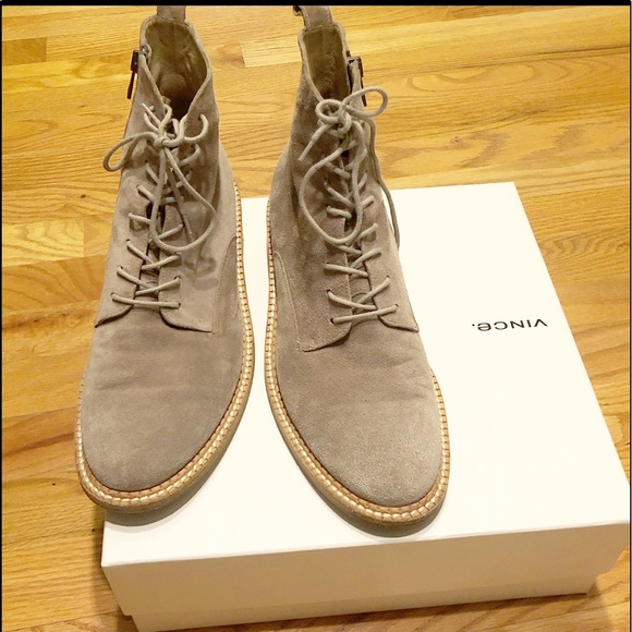 VINCE Cabria Leather Lace Up Boots - Picture 2 of 5